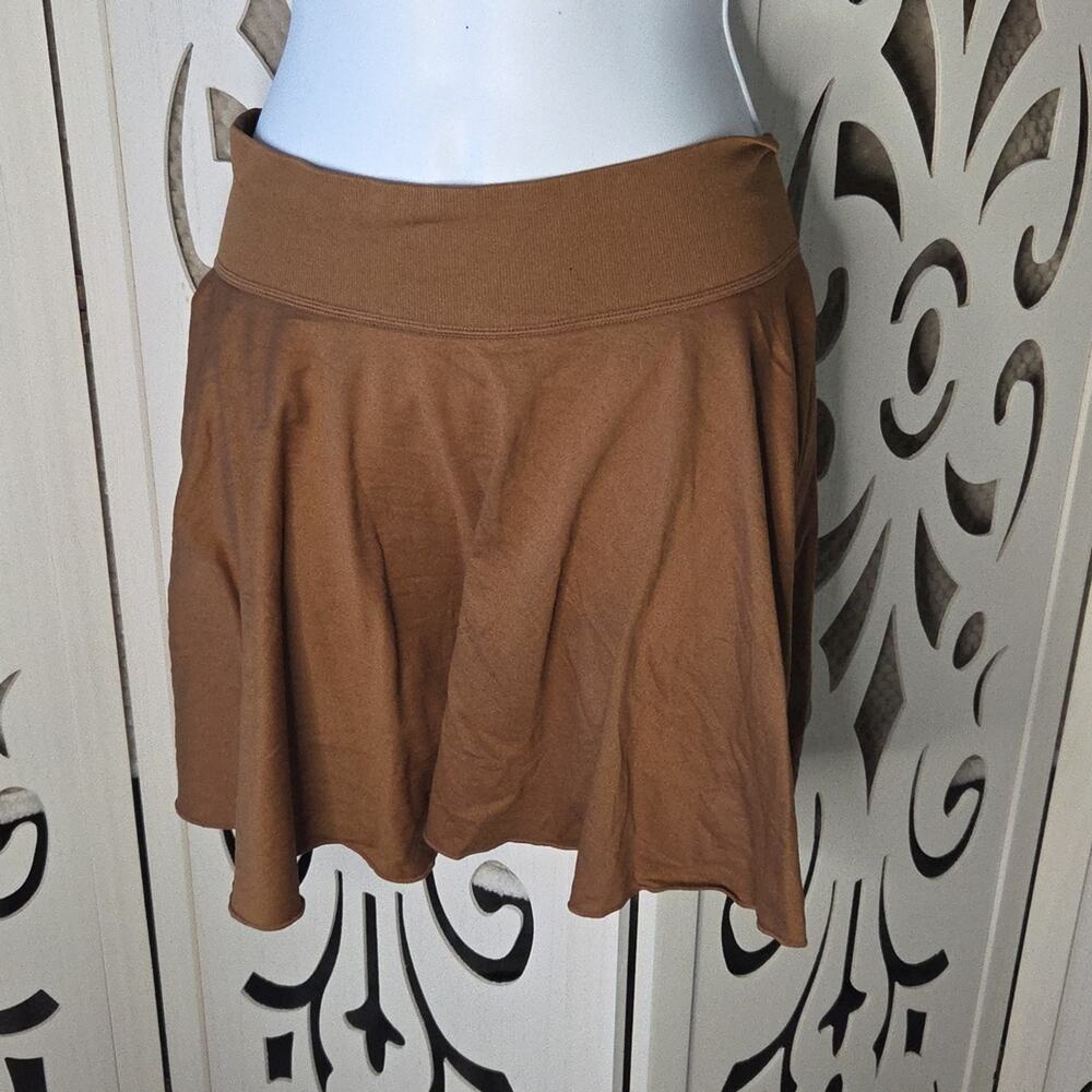 OQQ Athletic Skort With Pockets Brown Womens Large Tennis Golf NWOT